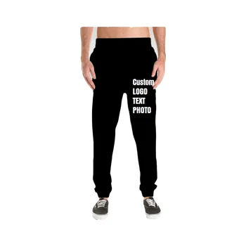 

Custom Personalised Men Pants Joggers Casual Elastic Fitness Workout Pants Sweatpants Print LOGO/TEXT/PHOTO