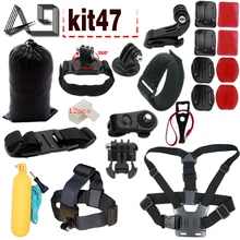 A9 для GoPro Интимные аксессуары набор для GoPro 5 4 3 EKEN h9r f60r w9r Xiaomi Yi 4 К SJ4000 действие cam с головой ремешок с плавающей stick