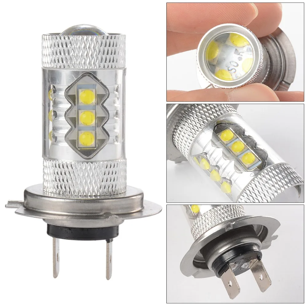 2 шт. H7 p43t/p45t 80 Вт CREE чипы светодиодный Алюминий чистый белый Противотуманные фары