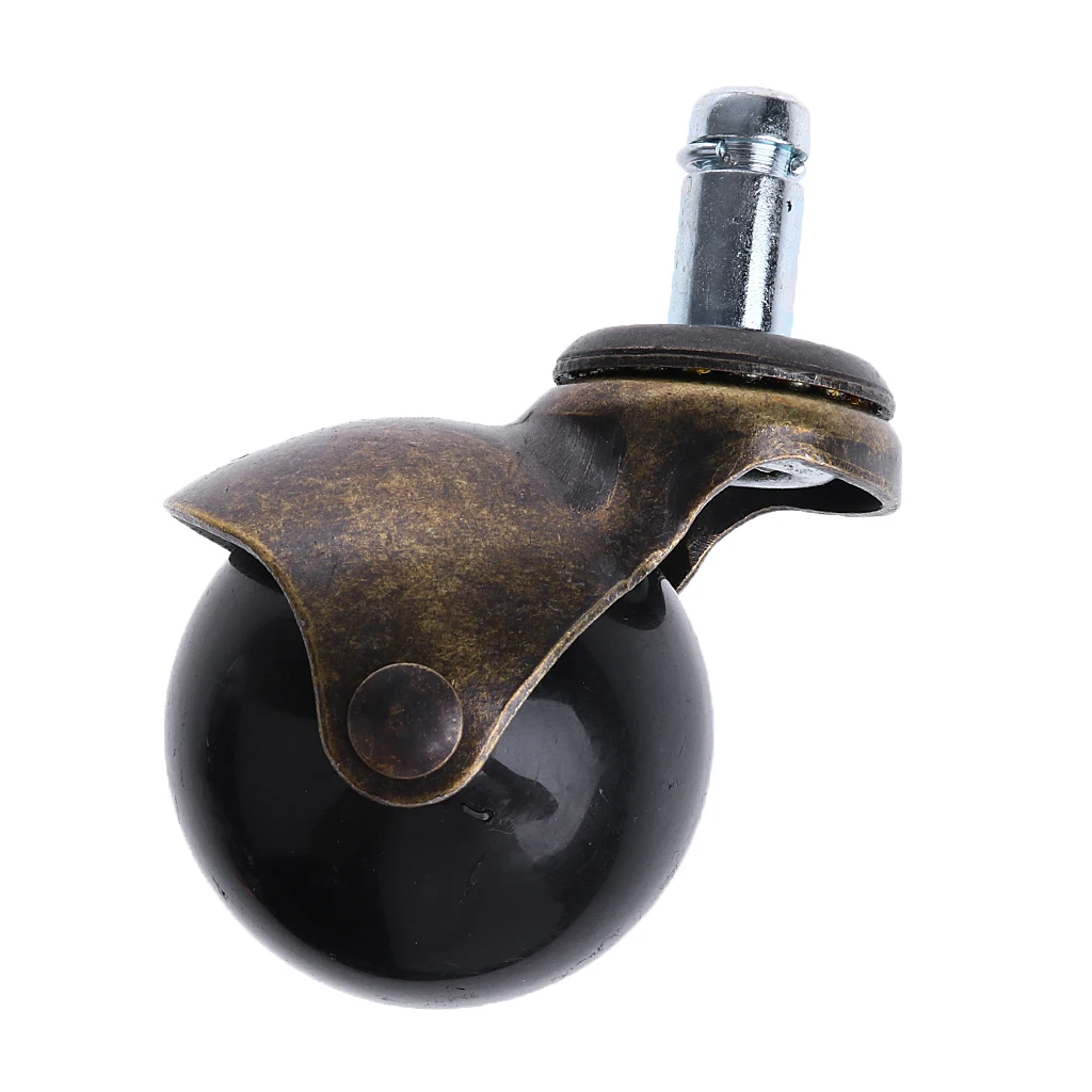 Universal Swivel Casters 2'' Antique Copper Ball Caster Office Chair Caster Wheels Antique Brass