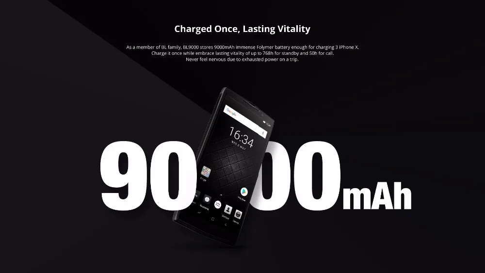 Смартфон DOOGEE BL9000 5,99 ''OTG 4G 9000mAh 5V 5A Flash Charge 6GB 64GB Android 8,1 Helio P23 12MP+ 5MP+ 8MP NFC