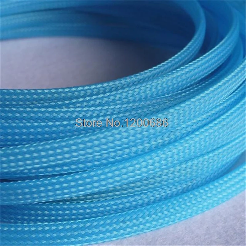 3 мм 10 м цветная изоляция оплетка плотный ПЭТ Провода кабели защита расширяемый кабель втулка провода ткацкий станок