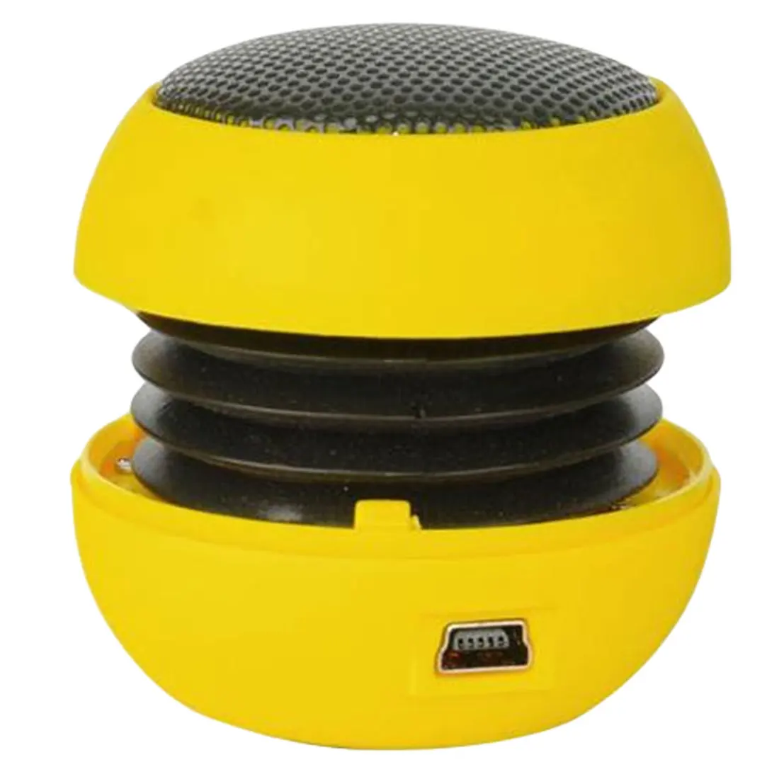 Модный Симпатичный мини-динамик Mp3 музыкальный громкий динамик плеер открытый 3,5 мм Портативный проводной динамик звуковая коробка для компьютера телефона - Цвет: Yellow