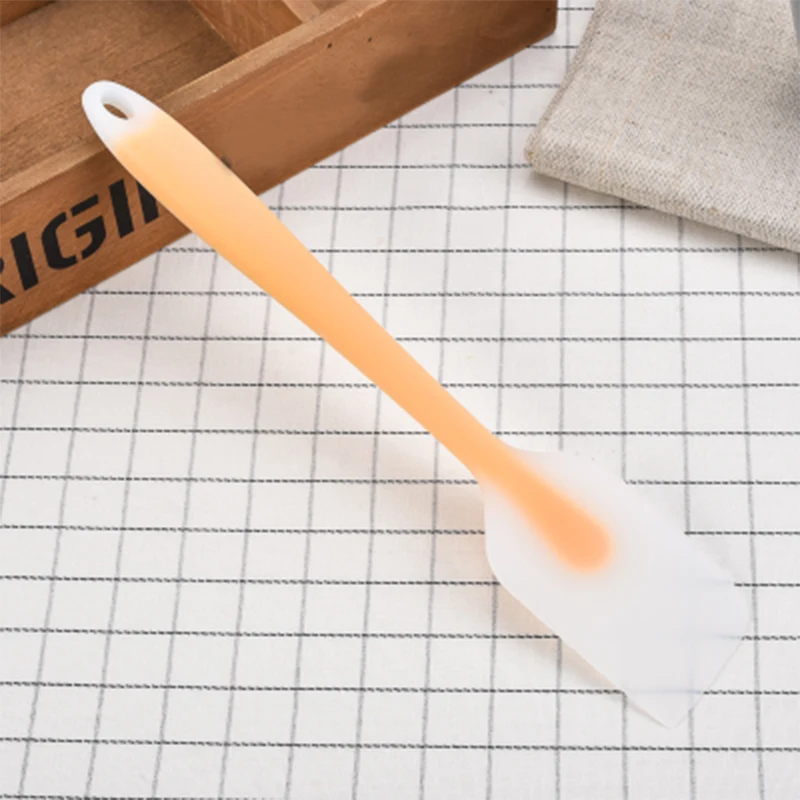 1 шт. Горячая эластичная прозрачная многофункциональная силиконовая лопатка для торта крем скребок Buttter Ложка инструменты для выпечки дома - Цвет: Orange