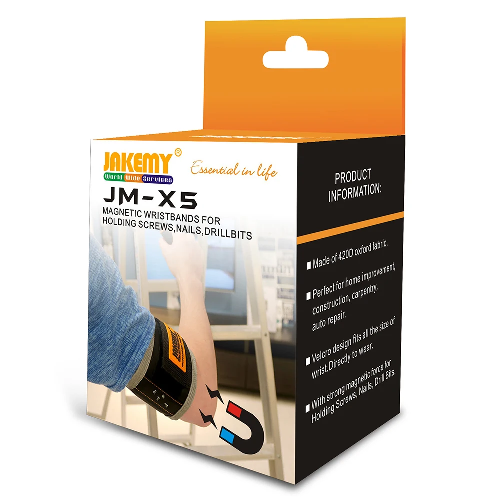 JAKEMY JM-X5 Strong Magnetic Wristband Bracelet Belt Repair Tool Bag Pocket Pouch for Screw Nail / Drill Bit Wrist Band Holder JAKEMY JM-X5 Strong Magnetic Wristband Bracelet Belt Repair Tool Bag Pocket Pouch for Screw Nail / Drill Bit Wrist Band Holder
