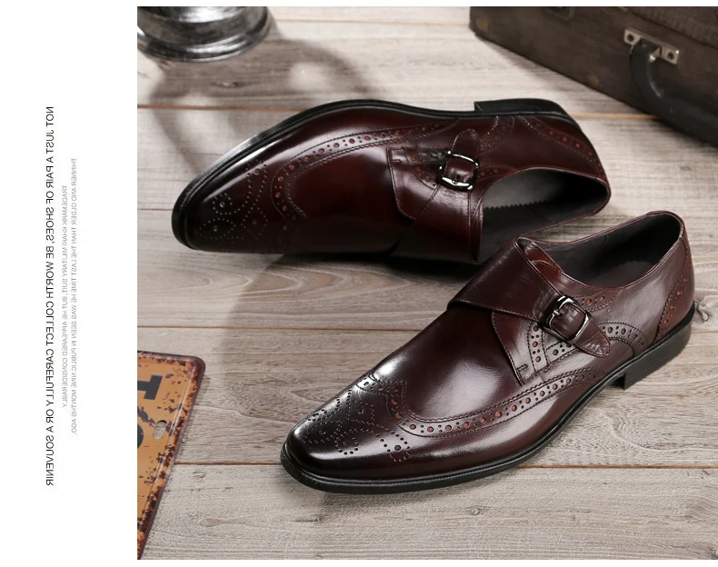 Men's Oxfords Shoes Leisure Casual Genuine Leather Wedding Dress Shoes For Men Business Brogues Shoes Moccasins Square Toe Shoes (11)