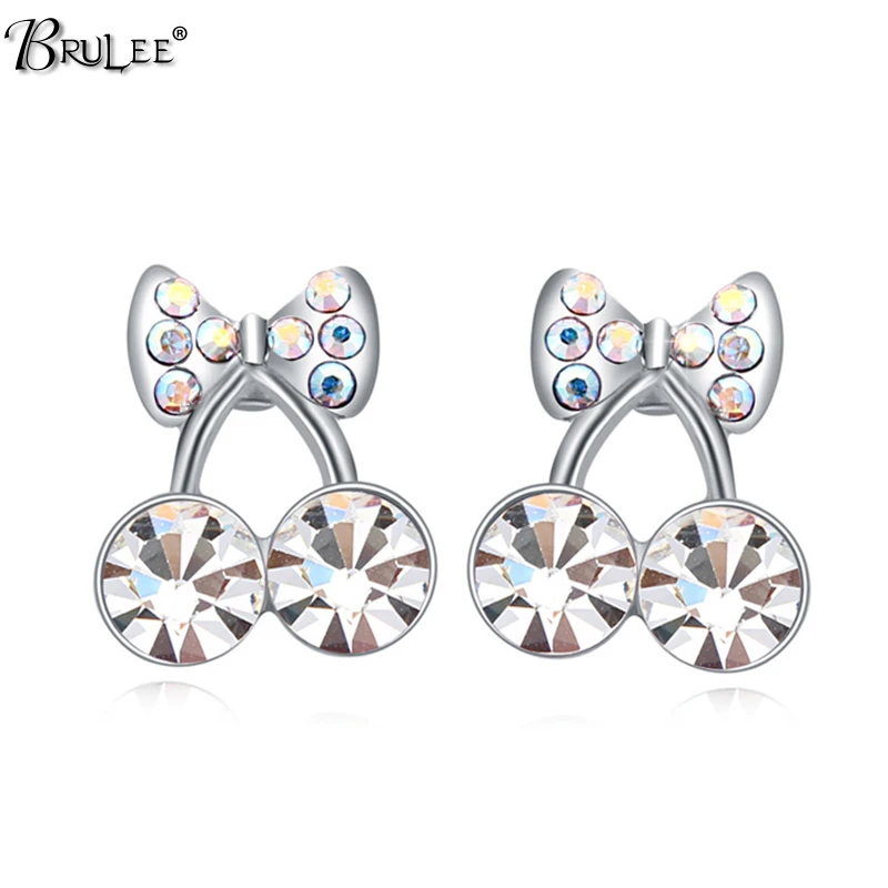 2017 Nouvelle Mode boucle d'oreille femme De Swarovski Elements cristal Cerise forme shopping inde couleur Ohrstecker bijoux 2017 Nouvelle Mode boucle d'oreille femme De Swarovski Elements cristal Cerise forme shopping inde couleur Ohrstecker bijoux