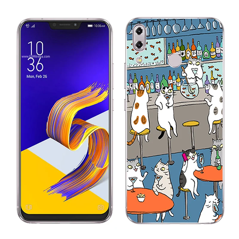 Для Asus Zenfone 5z ZS620KL/Asus Zenfone 5 ZE620KL чехол для телефона из мягкого силикона для Asus ZS620KL чехол с рисунком пейзажа