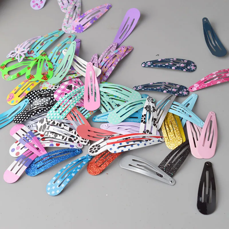 30pcs lot Set Children Snap Hair Clips Barrettes Girls Cute Hairpins