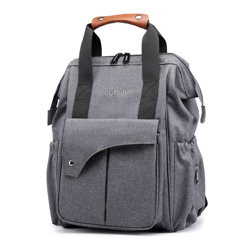 

Hillsionly Large Capacity Mummy Bag Solid color Fashion Nappy Baby Bag Oxford women Nursing Bag Travel Backpack bolsa feminina