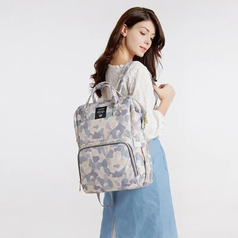 Рюкзак для подгузников с камуфляжным принтом, большая емкость, детская сумка, рюкзак для путешествий, дизайнерская большая емкость, сумка