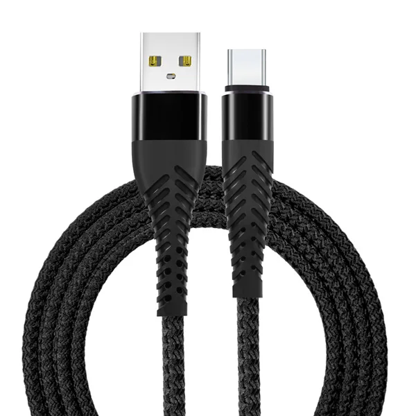 NOHON type-C USB кабель для Xiaomi mi 4C mi 5 4S OnePlus 2 Nexus 5 5X6 P 3m 2M 1M высокопрочный кабель для быстрой зарядки type-C - Цвет: Black