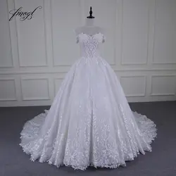 Ангел мечты Vestido De Noiva без бретелек кружево Свадебные платья 2019 Сексуальная спинки Часовня Поезд аппликации бисером платье для невесты