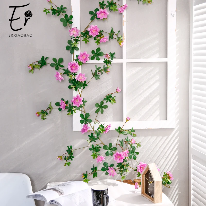 Erxiaobao Artificial Flowers Fake Silk Melastoma Flower String Vine Home Party Wedding Wall Door Bookshelf Balustrade Decor | Дом и сад