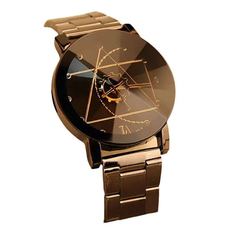 Для мужчин/Для женщин часы пару часов часы Для мужчин модные Бизнес кварц-часы Часы из нержавейки Relogio Masculino# D
