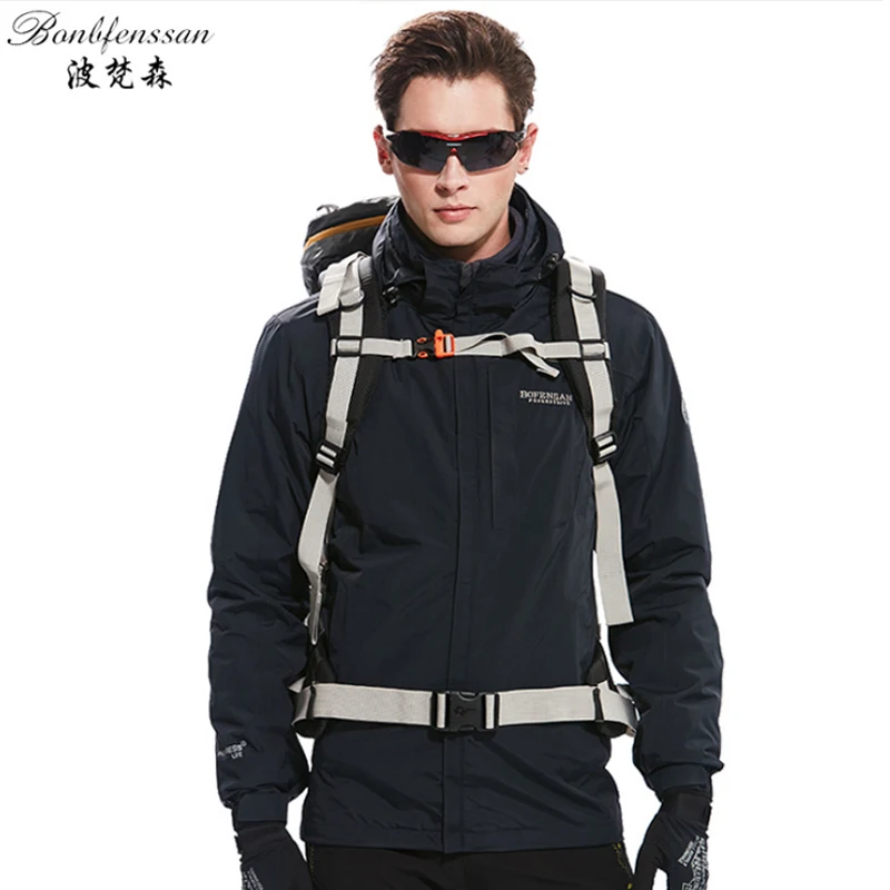 

Men Winter 3 in 1 Inner Fleece 2 piece set Outdoor Jackets Warm Waterproof Windproof Outdoor sport Trekking Hiking Jacket 8882A