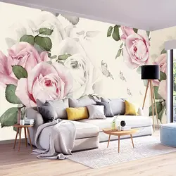 Пользовательские водонепроницаемый холст самоклеющиеся обои ручная роспись бабочка цветок картина маслом пасторальная гостиная спальня
