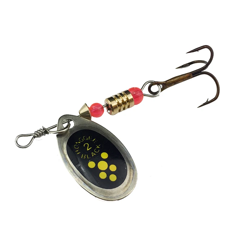 

3Pcs Metal Spinner Spoon Fishing Lures 2.2g/6cm With Treble Hooks Artificial Fish Bass Fishing Tackle