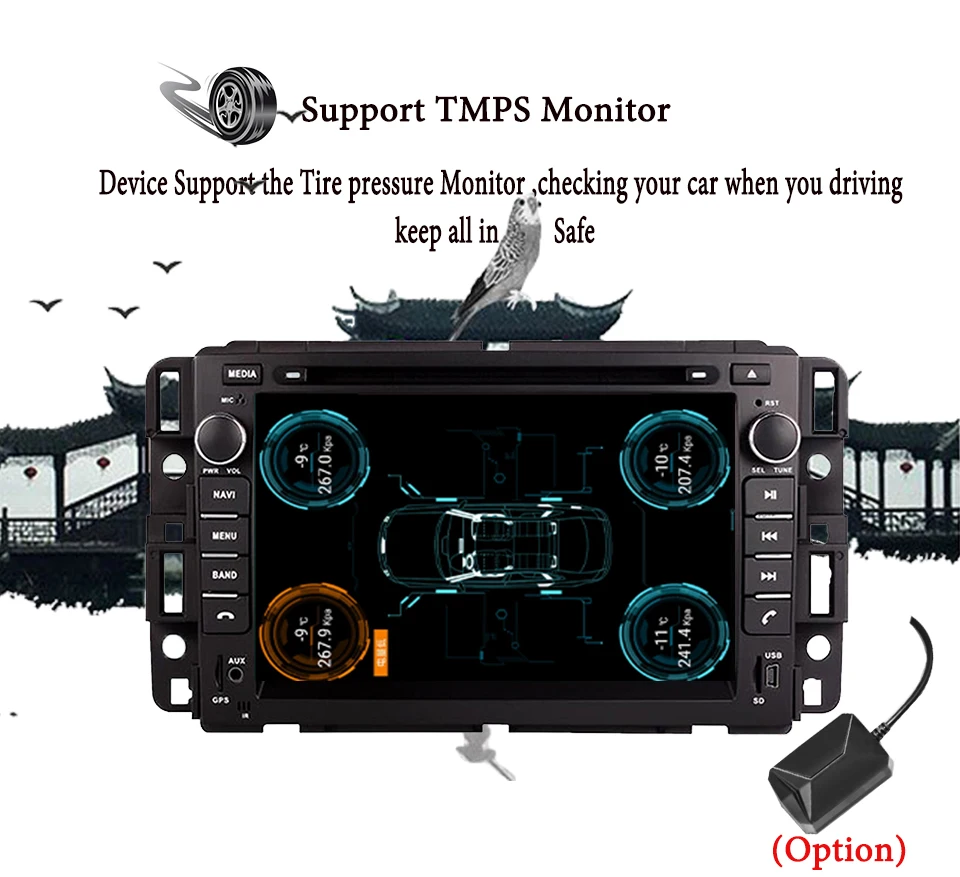Best 7" Android 9.0 For Chevrolet Aveo Epica Captiva Spark Optra Tosca Kalos Matiz,2 DIN DVD Radio,Bluetooth,Steering Wheel Map Mic 1