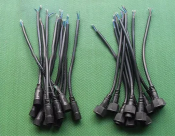 

10 Set Black Waterproof 4Pin Female/Male Connector Cable 5050&3528 RGB Led Strip