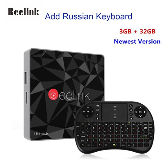 Новейшая ТВ-приставка Beelink GT1 Ultimate 3g 32G Amlogic S912 cpu Android 6,0 медиаплеер GT1 Ultimate 5G Wifi смарт-ТВ приставка PK X92 X96 - Цвет: Add RU keyboard