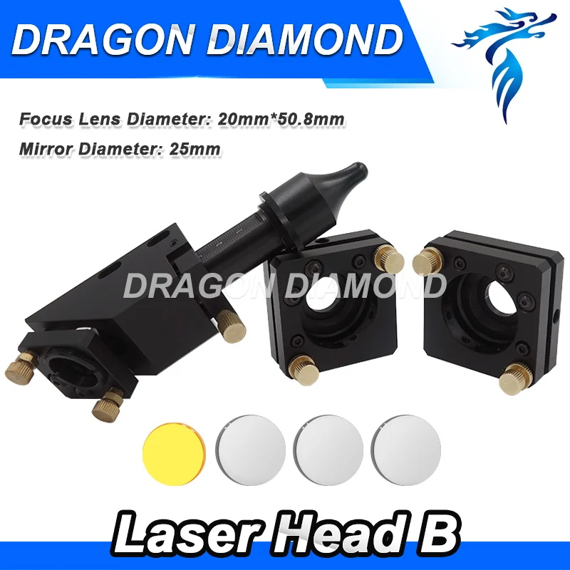 CO2 Engraver Cutter Laser Head Set 20*50.8mm Focal Focus Lens Mirror Integrative Mount Free Shipping CO2 Engraver Cutter Laser Head Set 20*50.8mm Focal Focus Lens Mirror Integrative Mount Free Shipping