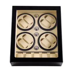 Часы Winder, LT деревянный автоматический поворот 8 + 5 Часы Winder чехол для хранения дисплей коробка 2019 новый стиль (внутри белый снаружи черный)