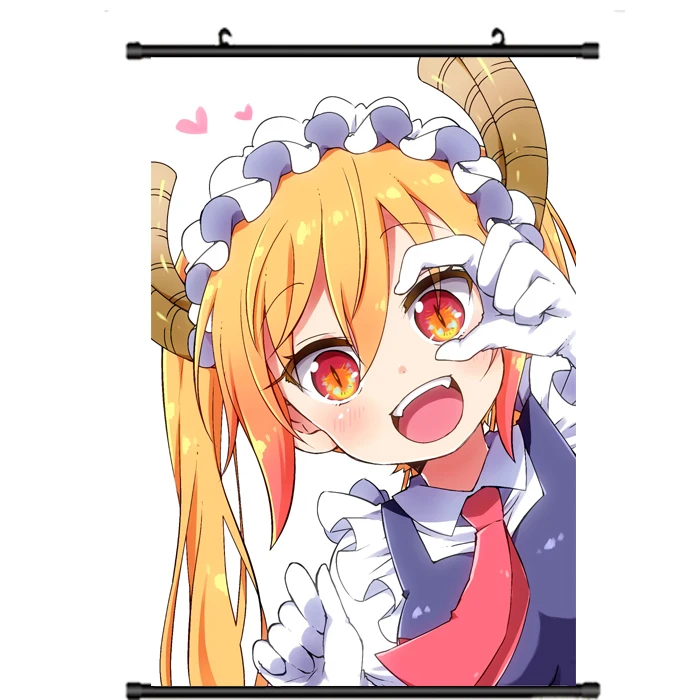 Японский аниме Miss Kobayashi Дракон горничной Tohru & Kanna Kamui Lucoa домашний Декор стены