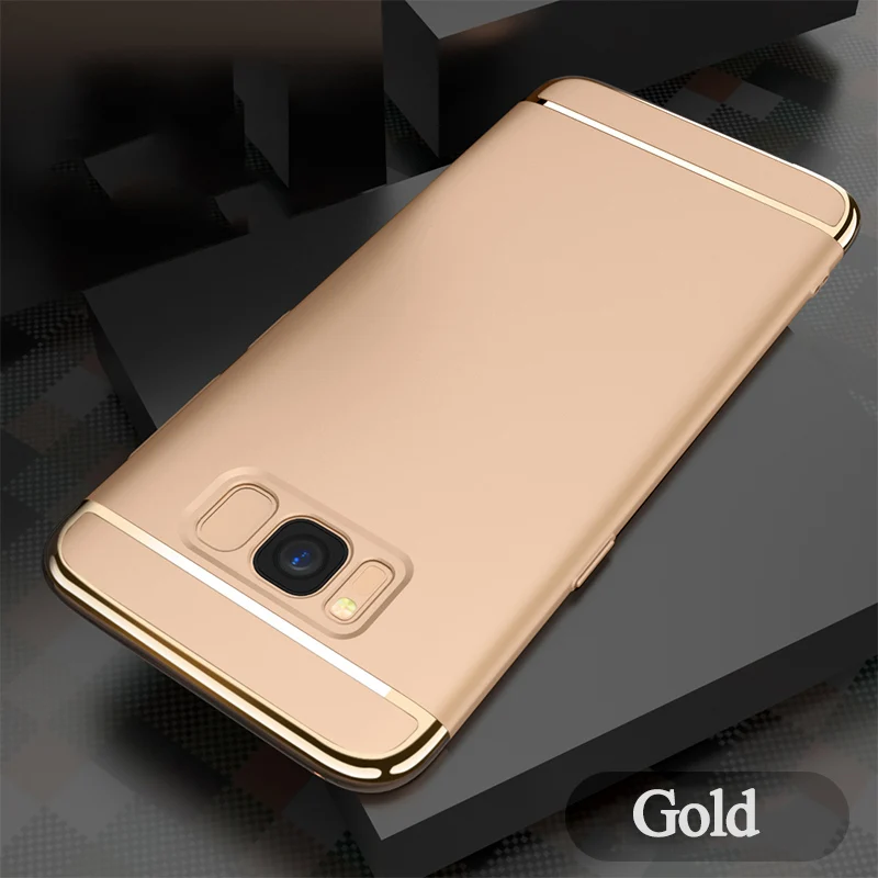 Роскошный чехол 3 в 1 покрытие Бэтмен телефон чехол s для samsung Galaxy S8 S9 S10 Plus Note 9 Mate 8 крышка A3 A5 A7 A6 A8 A9 Coque - Цвет: Gold