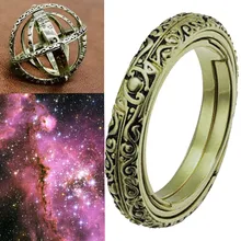 Anillo con forma de globo astronómico, joyería de ciencia clásica, 12 Constelaciones, ocho planetas, cuatro estaciones, sol y luna