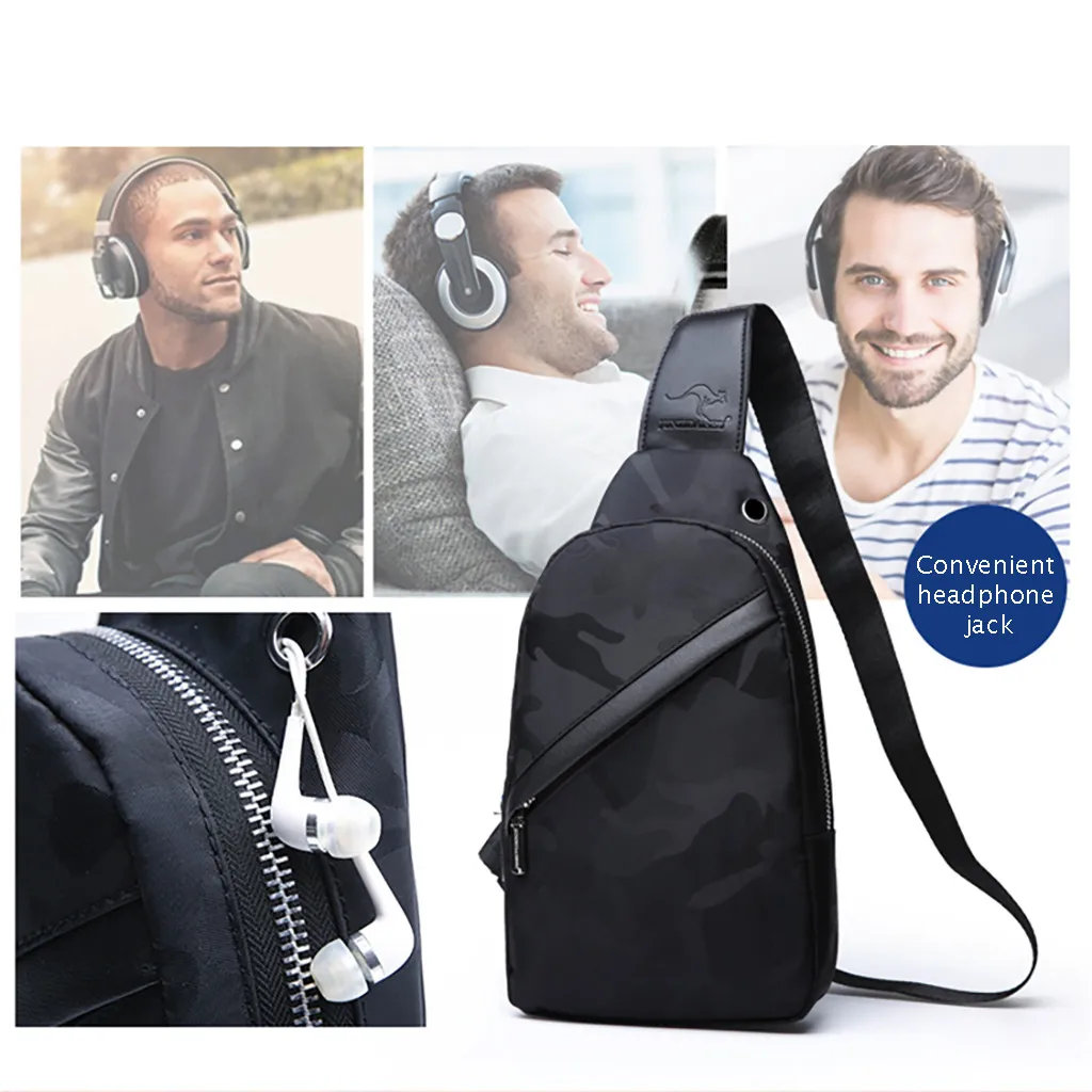 

Brand Men Messenger Bag Male Versatile Casual Outdoor Hiking Sport Shoulder Bag High Quality PU Leather Chest Crossbody Bag New