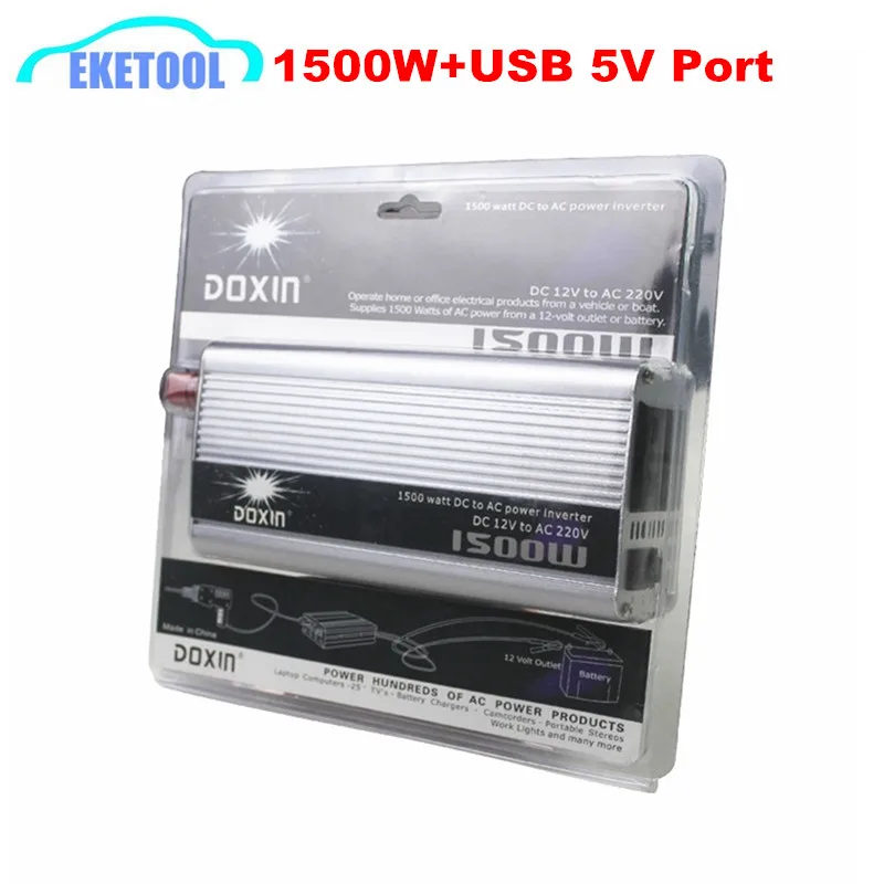 

DC12V to AC220V 1500W Portable Car Power Inverter Charger Voltage Converter Adapter With USB Port DOXIN Inverter