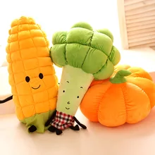 Aeruiy милый мягкий плюшевый мультфильм аниме фрукты овощи морковь Кукуруза брокколи Диван Подушка игрушка кукла, подарок на день рождения для детей