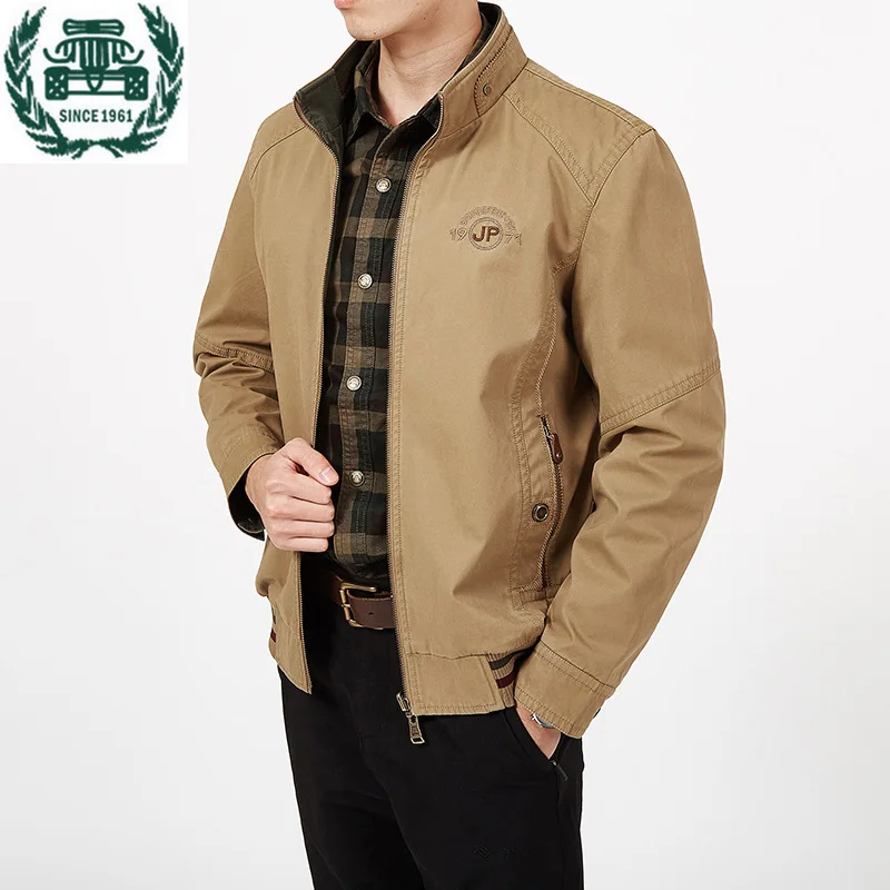 

ZHAN DI JI PU Brand Clothing Plus Size 3XL 4XL 5XL 6XL 7XL 8XL Men Cotton Jacket Reversible Coat Military Style 130