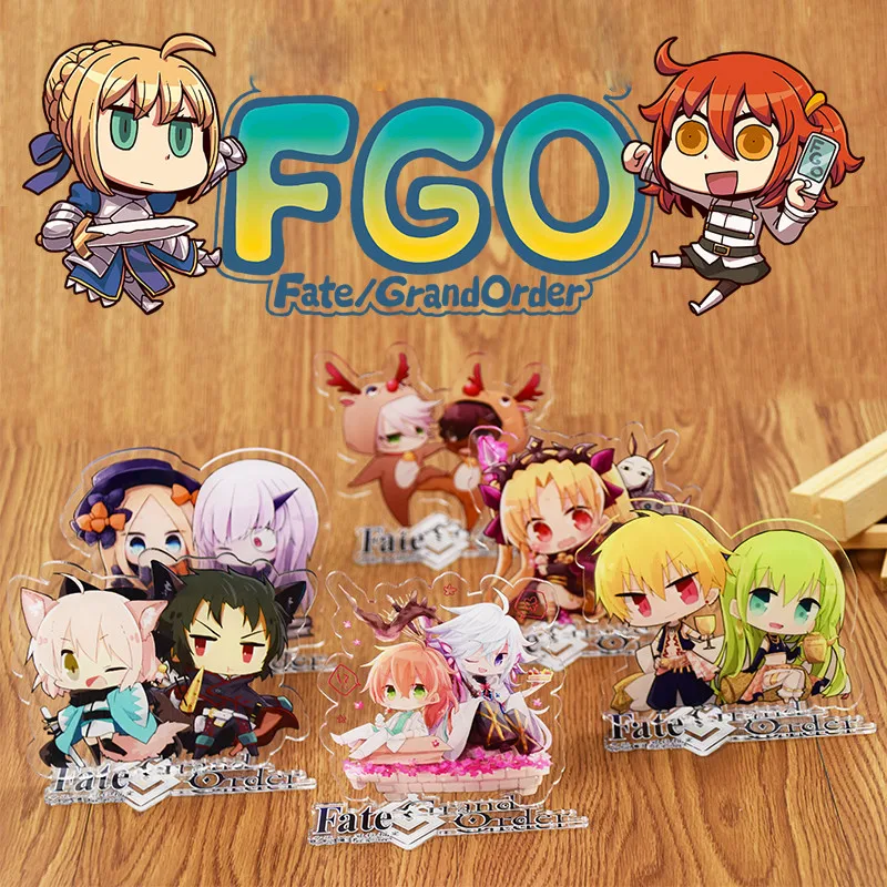 

Anime Cartoon Fate Grand Order FGO Saber Acrylic Keychain Keyring Stand Figure Halloween Cosplay Stand Figure Christmas Gift Toy