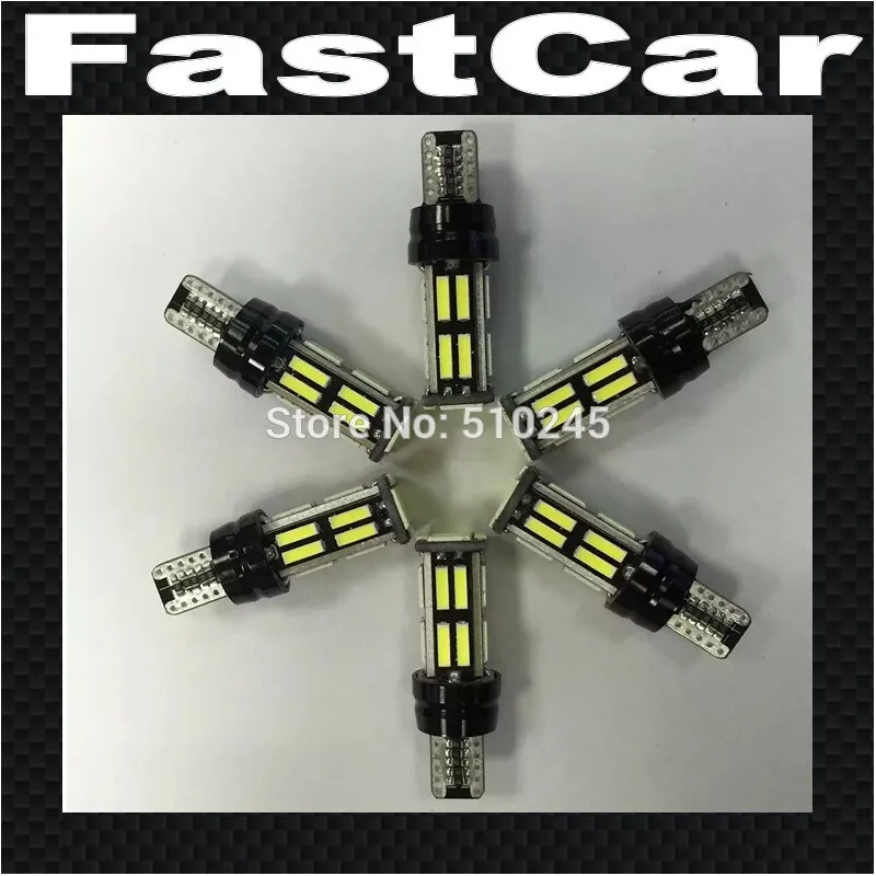 

100x Canbus Error Free T10 Canbus Led w5w T15 22 SMD LED 158 168 194 7020 22smd Car Replacement Light Lamp Bulbs Free Shipping