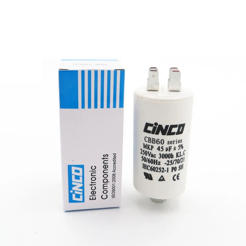 250 V 220 Водяной насос 45MFD 250VAC CBB60 двигателя рабочие конденсаторы полипропиленовая