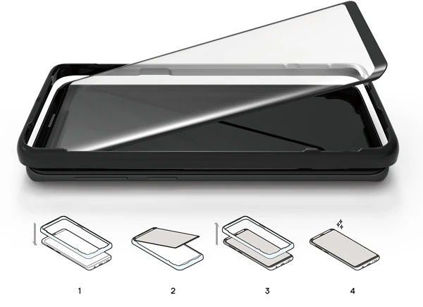 Закаленное стекло votoon для samsung Galaxy S9, S9 Plus, 3D полноэкранный клей, изогнутый край, Защитное стекло для экрана(не полное покрытие
