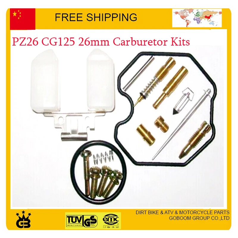 26mm carburetor kits pz26 vm22 CG 125CC motorcycle repair tools gasket