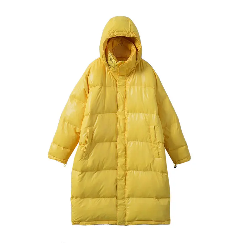 Хлопковое Женское пальто новая зимняя Корейская верхняя одежда с капюшоном Длинная Куртка Выше колен Толстая парка с длинными рукавами G0246