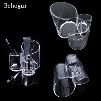 

Behogar Acrylic Cosmetic Jewelry Makeup Brush Organiser Lipstick Holder Make up Organizer Container Cylindrical Storage Box