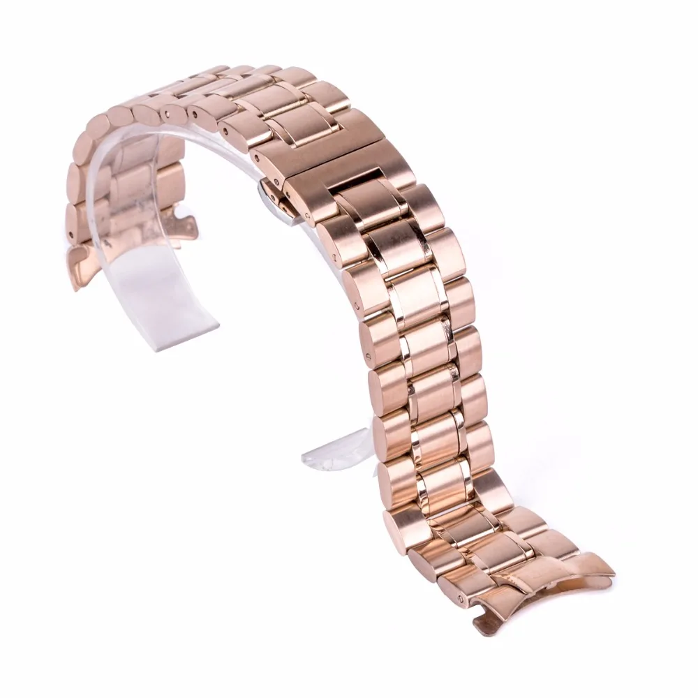 Нержавеющая сталь раскладывающаяся застежка ремешок для часов классические