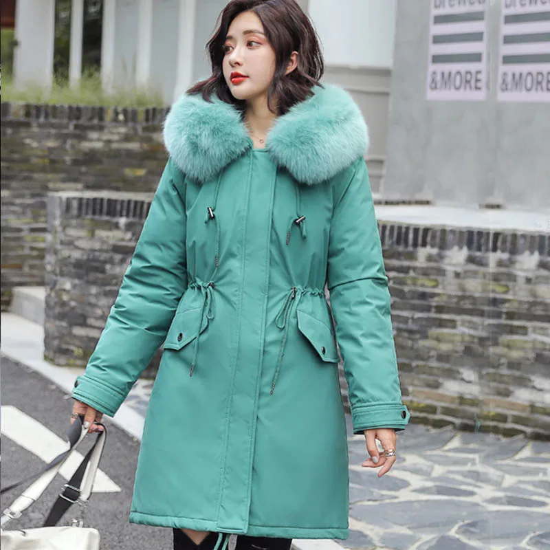 Winter Parker winter New Coat jacket hooded Slim thick fur collar Coat-30 degrees warm winter Coats jacket Parker