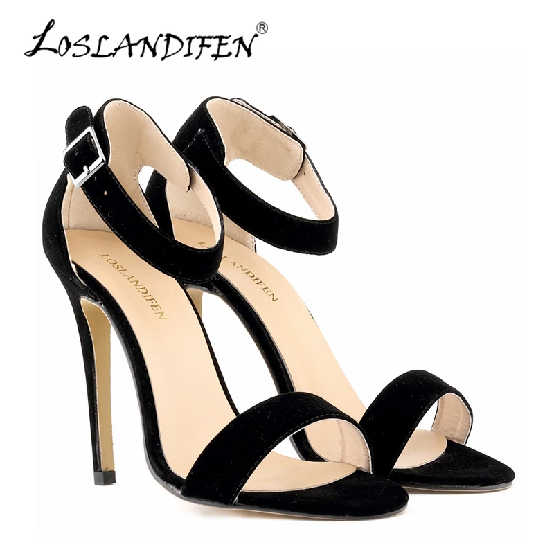 

Women shoes Pumps Sexy Ankel Straps High Heels Shoes Open Toe Thin with Pumps Summer Free Shipping 102-3VE