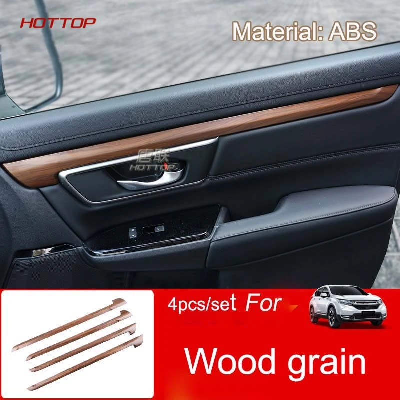 HOTTOP для HONDA CR-V CRV 5th Gen AT(LHD& RHD) Автомобильный Стайлинг деревянная внутренняя дверная пластина Декоративная полоса