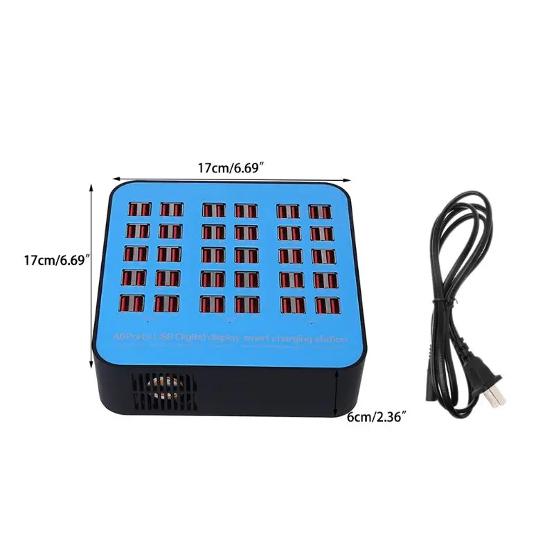 

1Set 60 Ports USB Charger Multi Ports Digital Display Smart Charging Station Dock For Mobile Phone Tablet iPhone iPad