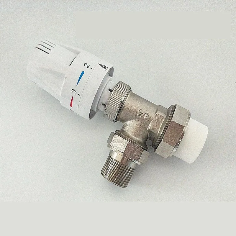 

PP-R automatic temperature control valve thermostatic valve aluminum-plastic joint heating angle valve