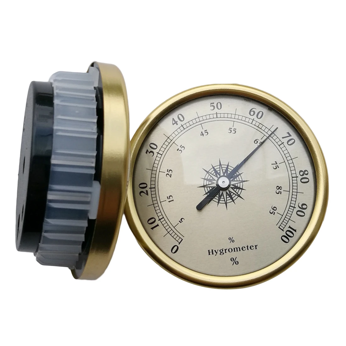 1 шт. 7,2 см золотое кольцо поверхность гигрометр измерительный термометр