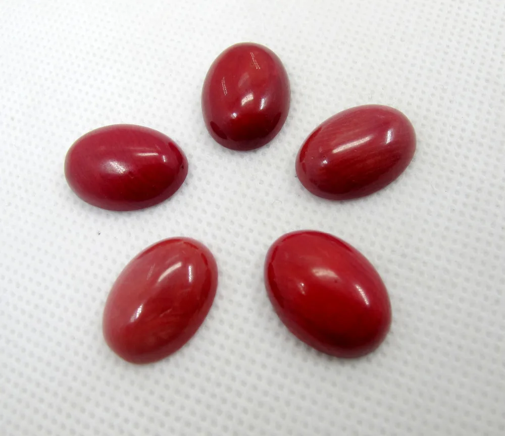 red coral 13x18mm oval (2)