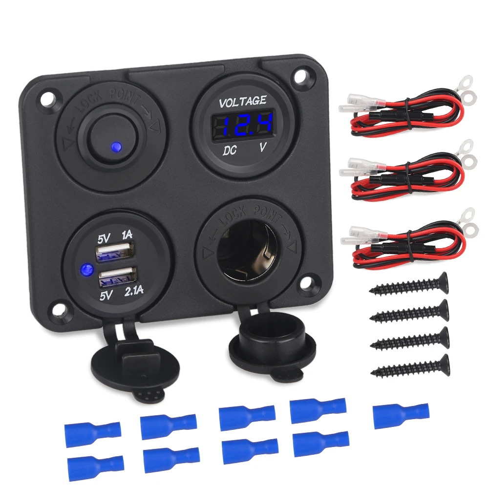 

Blue Waterproof 12v Led Rocker Panel Switches Switch Car Boat Marine 12V 24V Panel Switches Truck